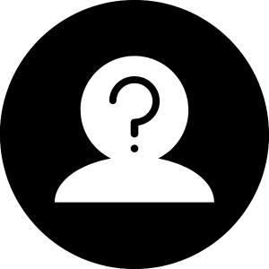 An abstract face with a question mark inside